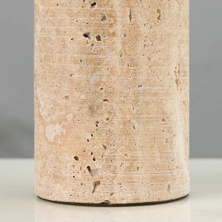 Настольная лампа с белым абажуром и мраморным основанием Beige Marble Base Table Lamp With Shade