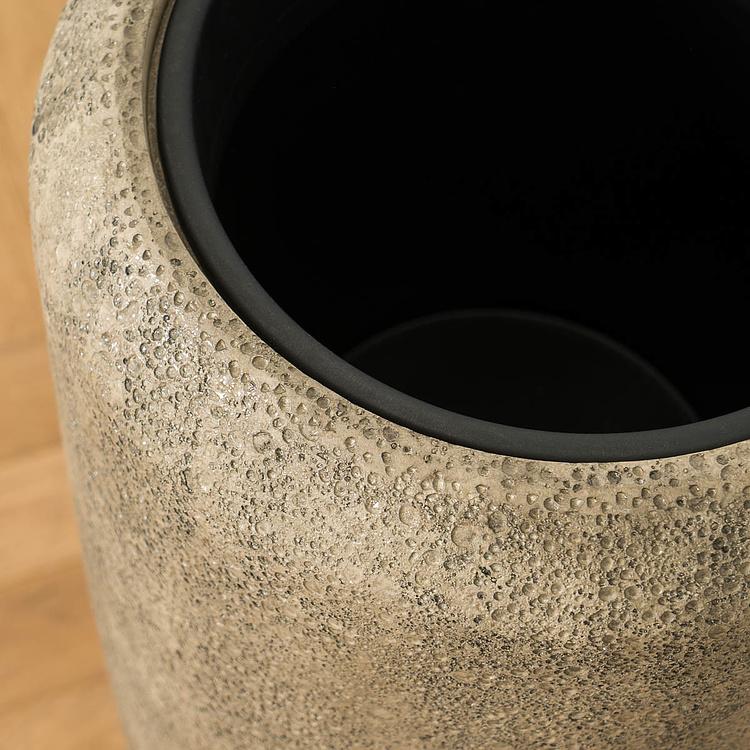 Высокое серо-коричневое кашпо-конус Эффектори Вулкан, L Effectory Volcano High Cone Design Taupe Tuff Large