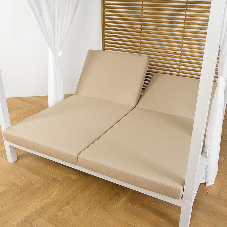 Белый садовый шатёр Каса Gazebo White Casa, Golden Teak