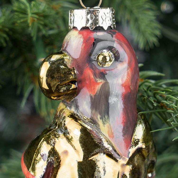 Ёлочная игрушка из стекла Птица Glass Bird 13 cm