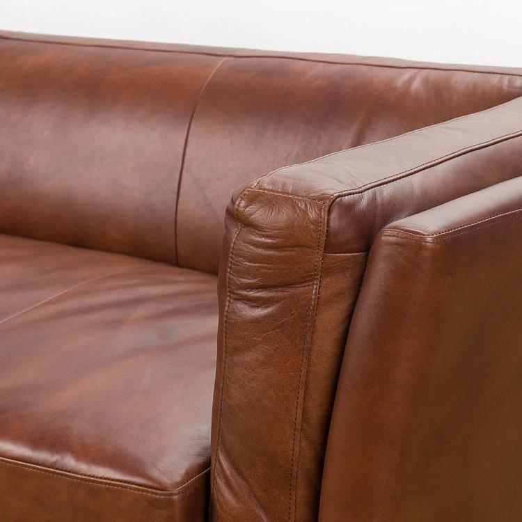 Трёхместный диван Линкольн, коричневые ножки Lincoln 3 Seater, Rustic Brown Ash PF