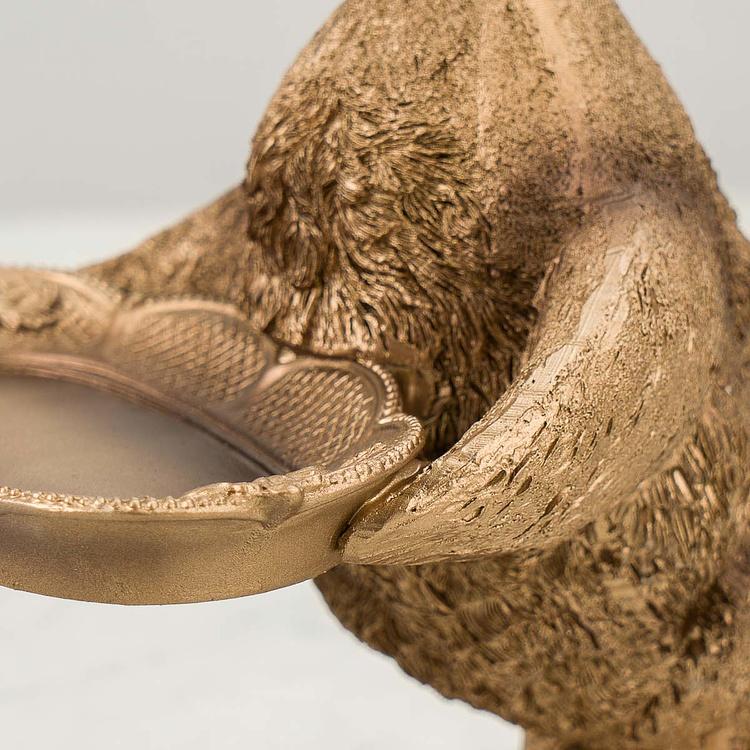 Подставка для мелочей и украшений Золотая утка Card Holder Duck Gold