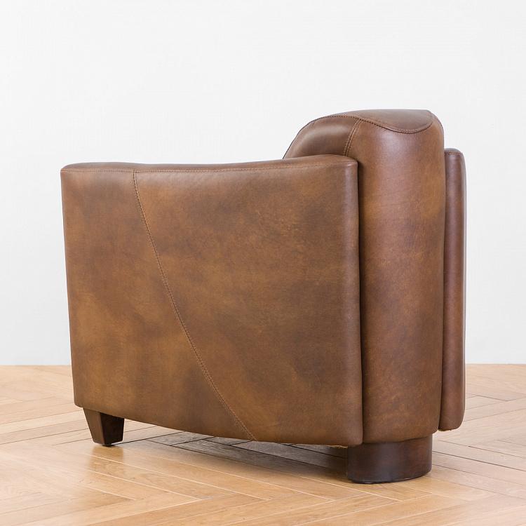 Кресло Инспектор, красно-коричневые ножки Inspector Armchair, Red Brown Wood D