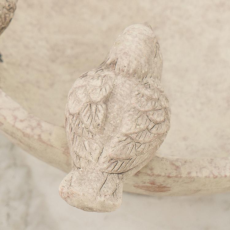 Чаша на подставке Птицы Bird Bath On Feet Grey