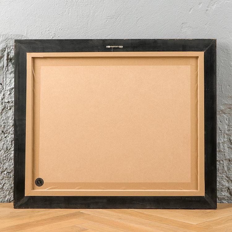 Винтажная картина-принт в чёрной с золотом раме Старинные карты Рим, Италия, 1883  Vintage Maps Rome, Italy, 1883, MP1 Frame