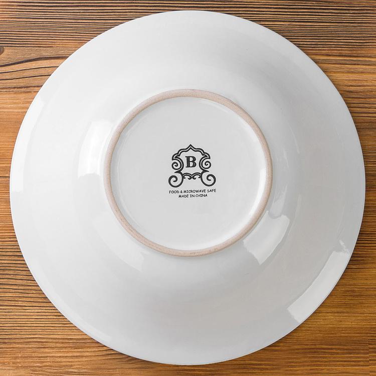 Сервировочная тарелка в деревенском стиле кремовая Rustic Fare Serving Bowl Cream