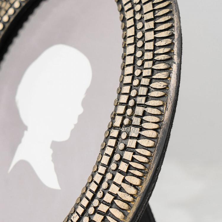 Рамка для фото Овальная с орнаментом Oval Rock Photo Frame