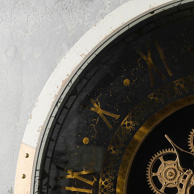 Настенные часы в стиле барокко с шестерёнками Baroque Round Wall Clock With Gears