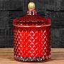 Аромасвеча Aroma Candle In Red Faceted Glass Berry Rose Small