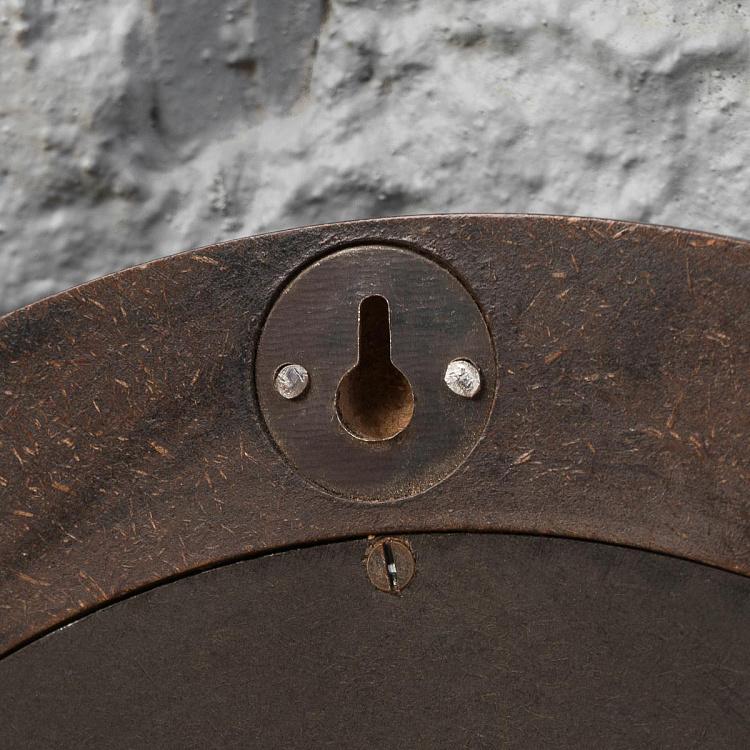 Настенные часы из коричневого дерева манго Brown Mango Wood Wall Clock