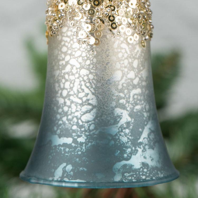 Ёлочная игрушка Снежный колокольчик Snow Bell 9 cm