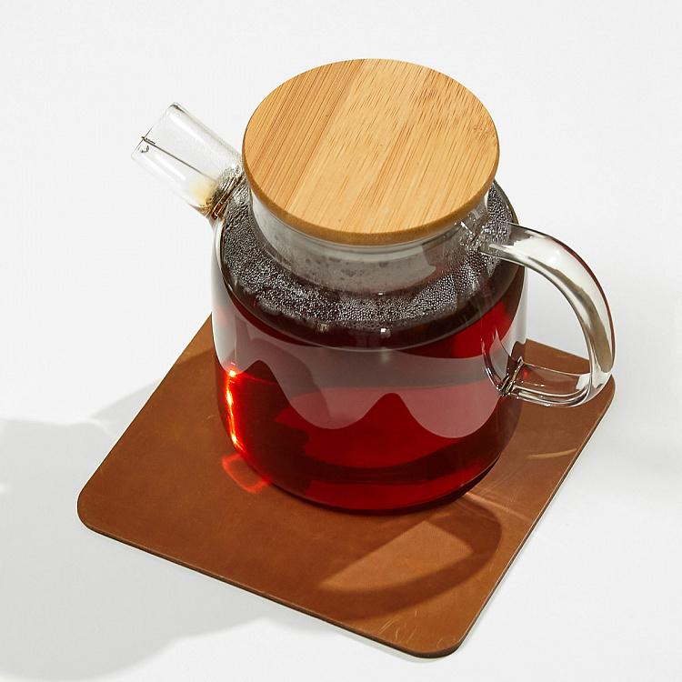 Набор из пяти квадратных подставок под стаканы и чайник Карамель Олд Set Of 5 Square Coasters Caramel Old