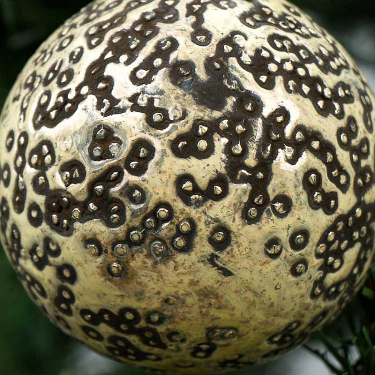 Ёлочный шар Фантом кремовый, S Glass Ball Phantom Creme 8 cm