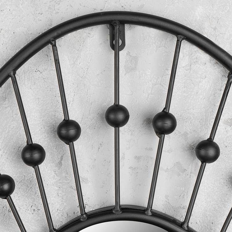 Настенное овальное зеркало Чёрный жемчуг Oval Mirror Black Pearls