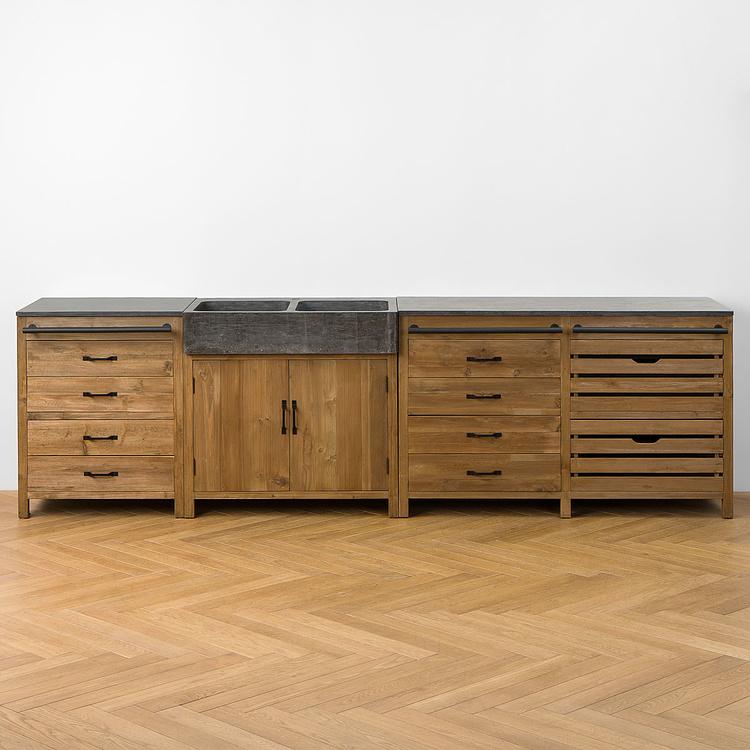 Кухонный гарнитур с 2 раковинами Карелия Karelia Kitchen Unit DB