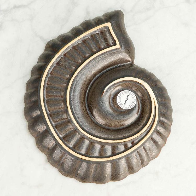 Круглое сервировочное блюдо Морская ракушка, M Aqua Round Shell Dish Medium