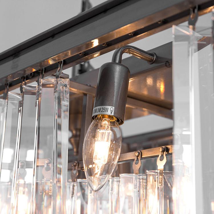 Прямоугольная люстра Одеон, M Odeon Rectangular Chandelier Medium