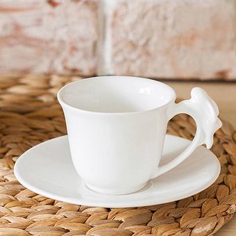 White Rabbit Coffee Cup And Saucer