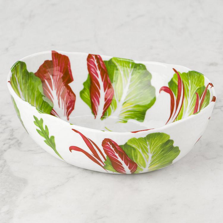 Овальная салатница Средиземноморская диета Листья салата Dieta Mediterranea Insalate Oval Bowl