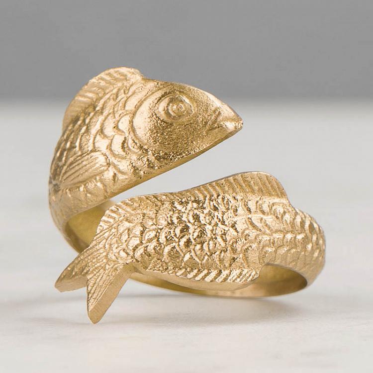 Кольцо для салфетки Золотая рыбка Goldfish Napking Ring Gold