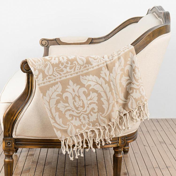 Двустороннее покрывало Патиала, жаккард и варёная шерсть, 130x180 см Pure Wool Jacquard Throw Patiala 130x180 cm