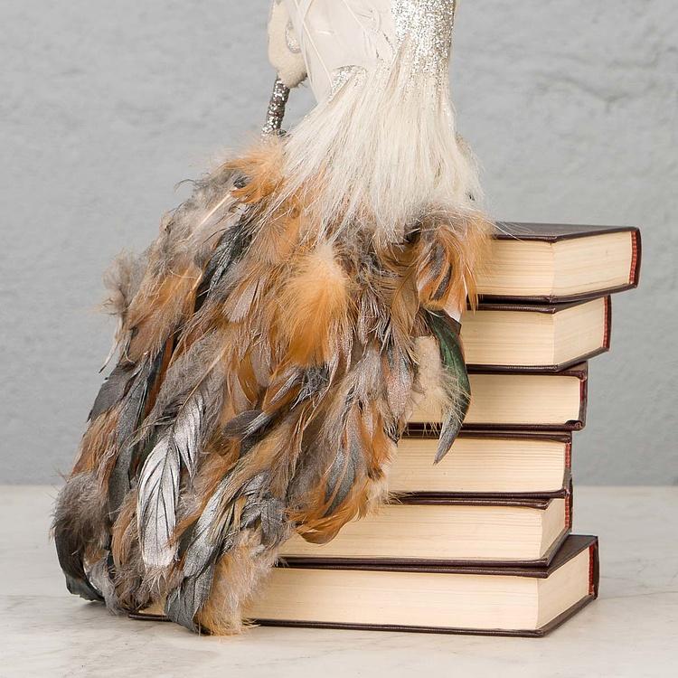 Статуэтка Павлин с золотой короной, M Peacock With Golden Crown Medium