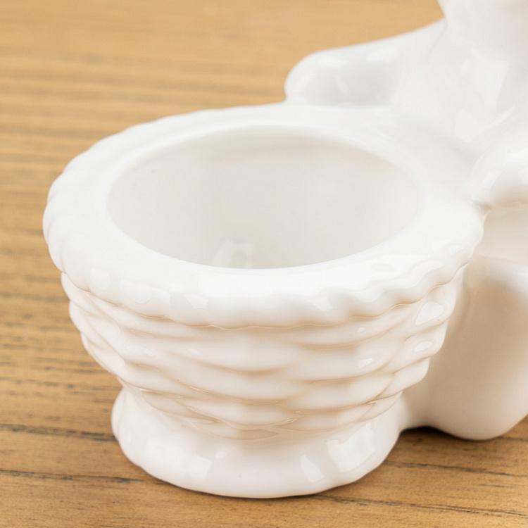 Подставка для яйца Кролик с корзинкой Rabbit With The Basket Egg Holder