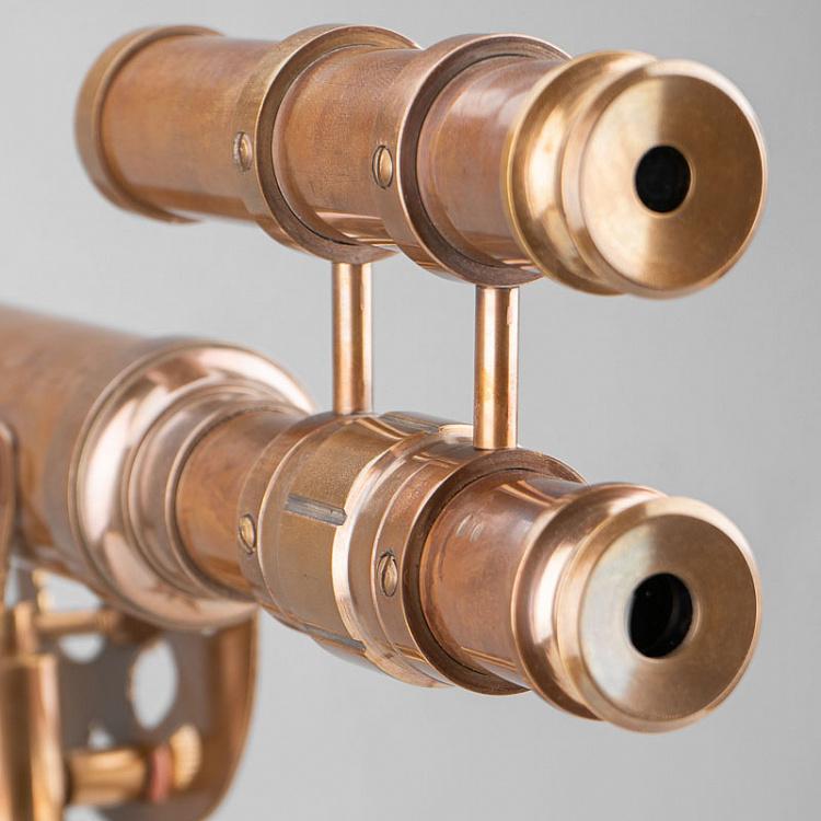 Двойной латунный телескоп на треноге Плеяда Double Brass Telescope On Stand Pleiade