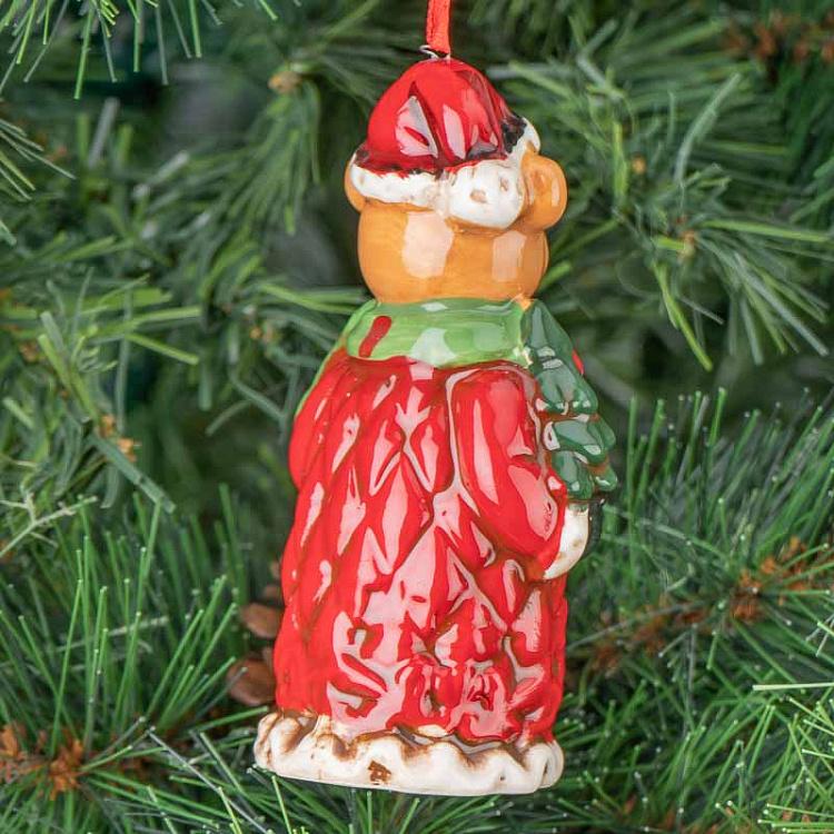 Ёлочная игрушка с лампочкой Мишка Тедди Christmas Teddy Bear With Lights 11,5 cm