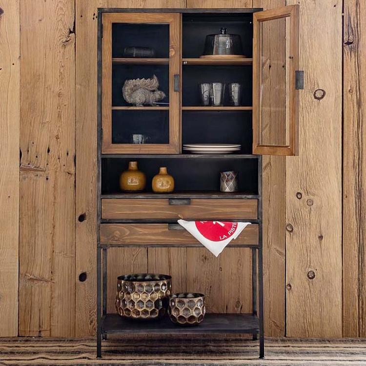 Сервант из сосны и железа Pine And Iron Cabinet