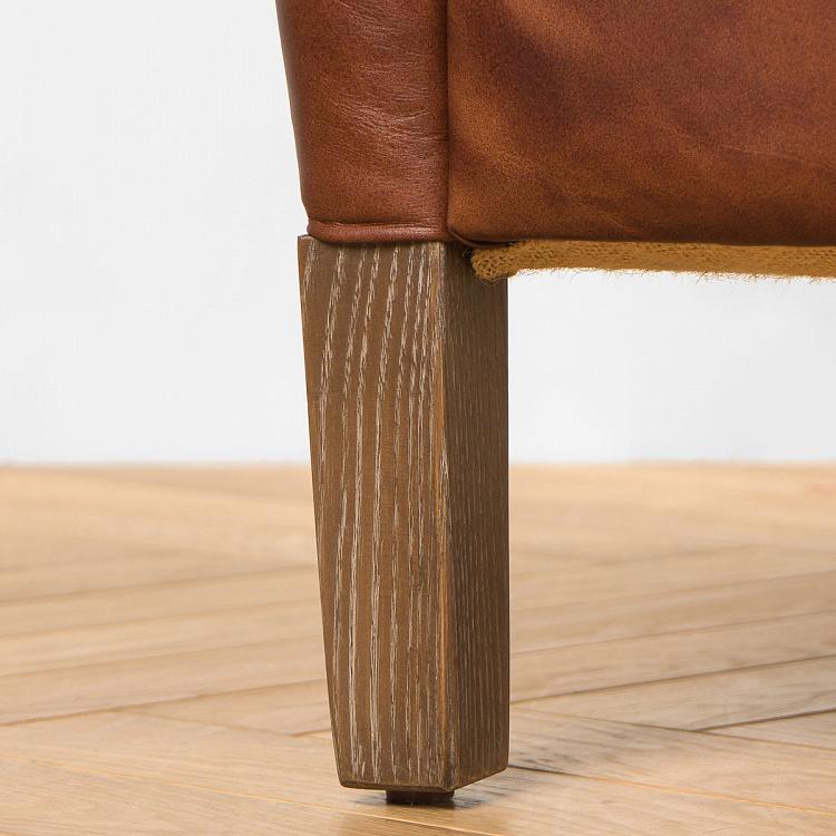 Трёхместный диван Линкольн, коричневые ножки Lincoln 3 Seater, Rustic Brown Ash PF