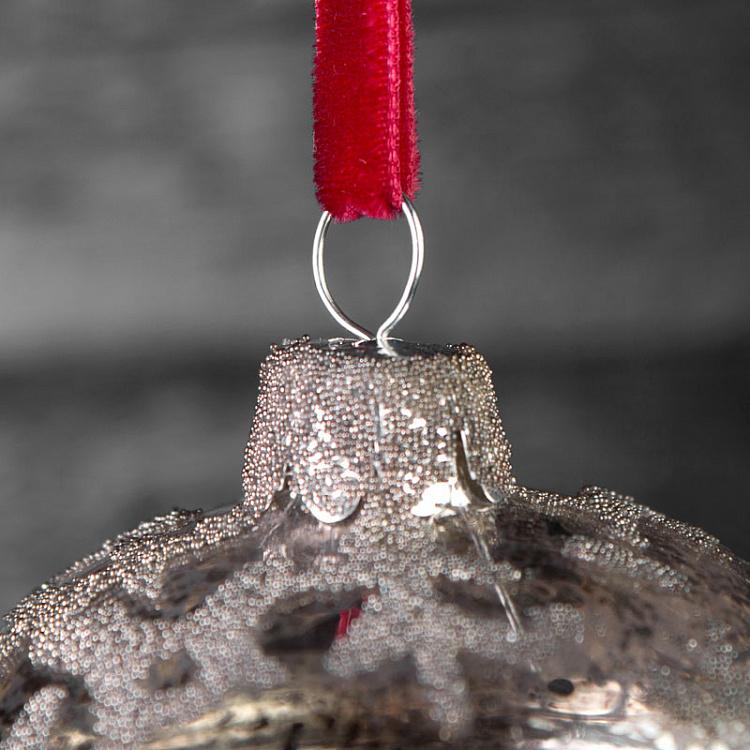 Ёлочная игрушка-шкатулка с бисером Луковица Xmas Onion Box With Mini Beads 7 cm