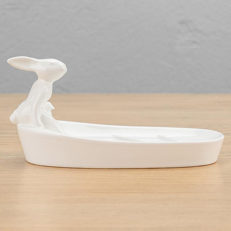 Мыльница с кроликом и уточкой Rabbit And Duck Soap Dish