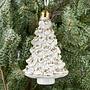 Ёлочная игрушка Gold Beads Christmas Tree Ball White 12 cm