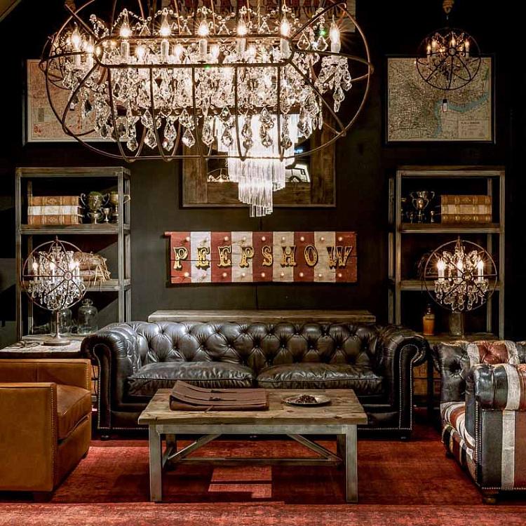 Прямоугольная Хрустальная люстра с гироскопом, S Gyro Crystal Rectangular Pendant Small