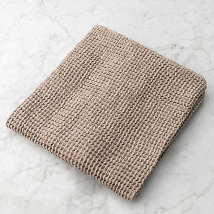 Дымчато-бежевое вафельное банное полотенце Модал 76x142 см Modal Waffle Bath Towel Warm Grey 76x142 cm