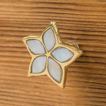 Мебельная ручка Star Brass Pearl Knob