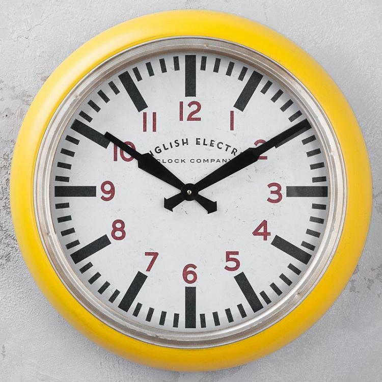 Настенные Жёлтые часы Yellow Clock English Electric