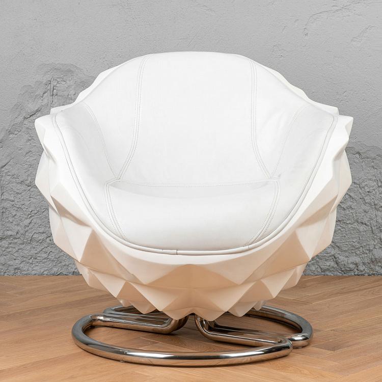 Вращающееся кресло Майнз белое матовое Mines Chair, Matte White