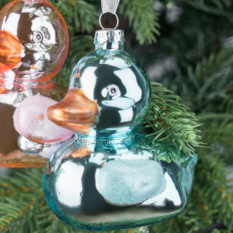Набор из двух ёлочных игрушек Уточки розовая и голубая Set Of 2 Ducks Pink And Blue 11 cm