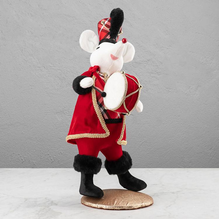 Новогодняя фигурка Мышка с барабаном 2 Mouse With Drum 2 57 cm