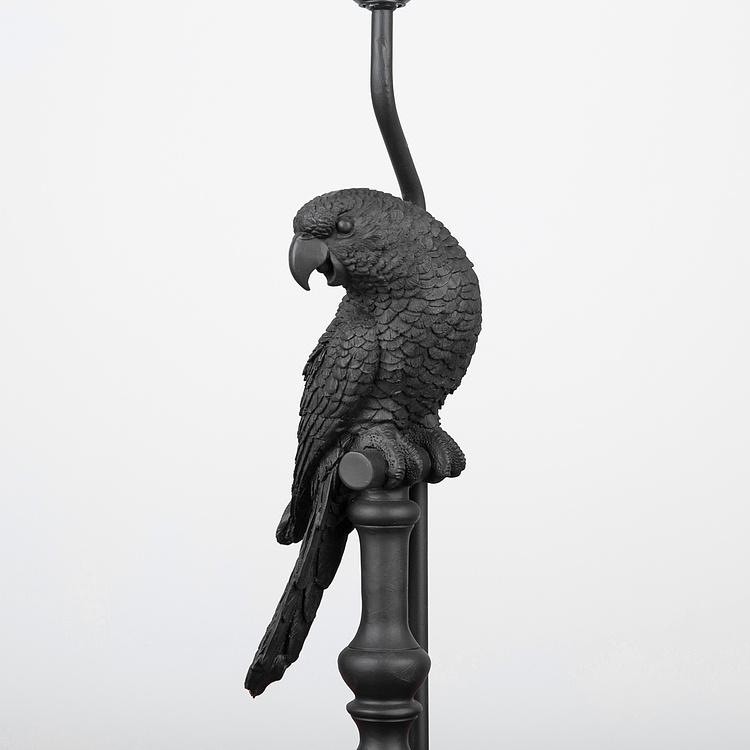 Настольная лампа с абажуром Чёрный попугай Black Parrot Lamp With Shade