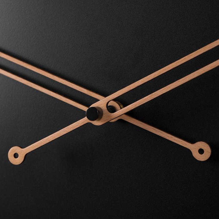 Настенные часы с циферблатом чёрного цвета Безмятежность, M Serenity Clock Medium, Black