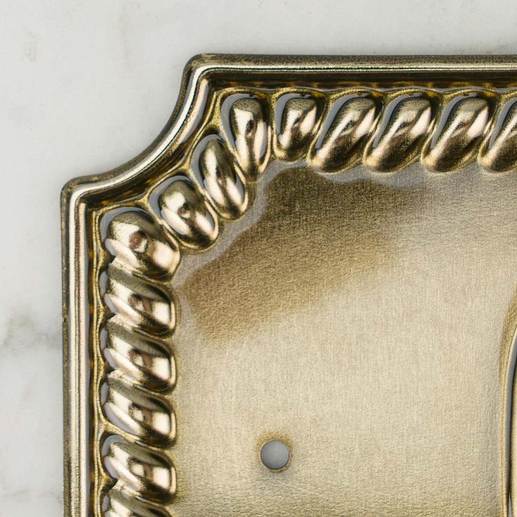 Металлическая табличка латунного цвета Джентльмены Brass Sign Gents