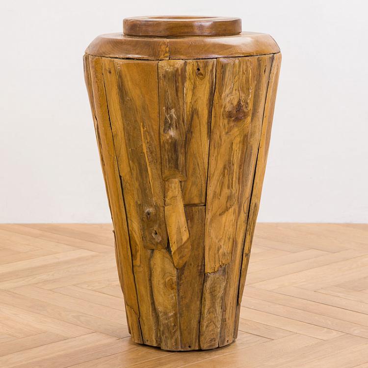 Ваза для цветов из тика Recycled Teak Jar
