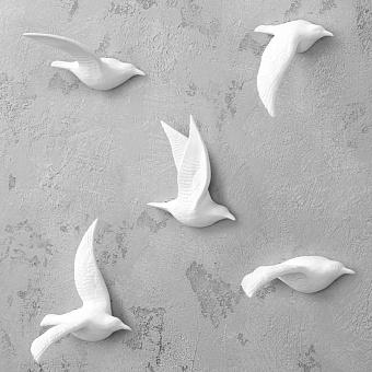 Set Of 5 Birds In China Bone