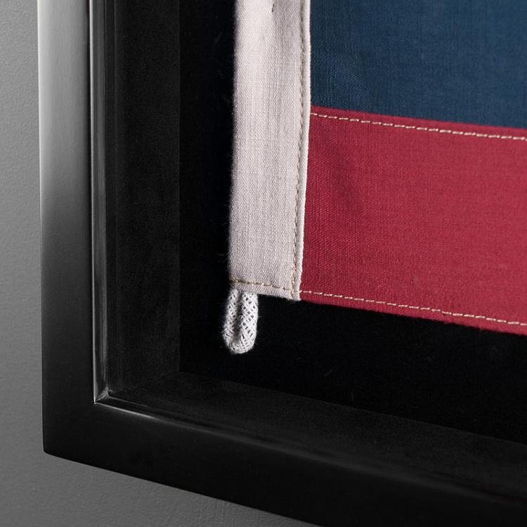 Флаг России за стеклом в раме, мини Shadow Box Flag Russia Mini