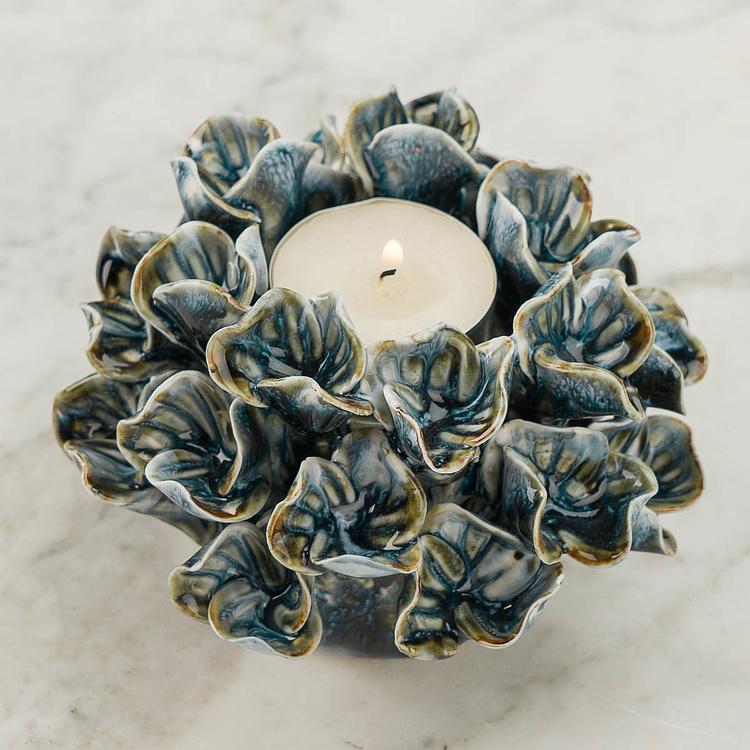 Синий подсвечник Марина Marina Candle Holder Blue