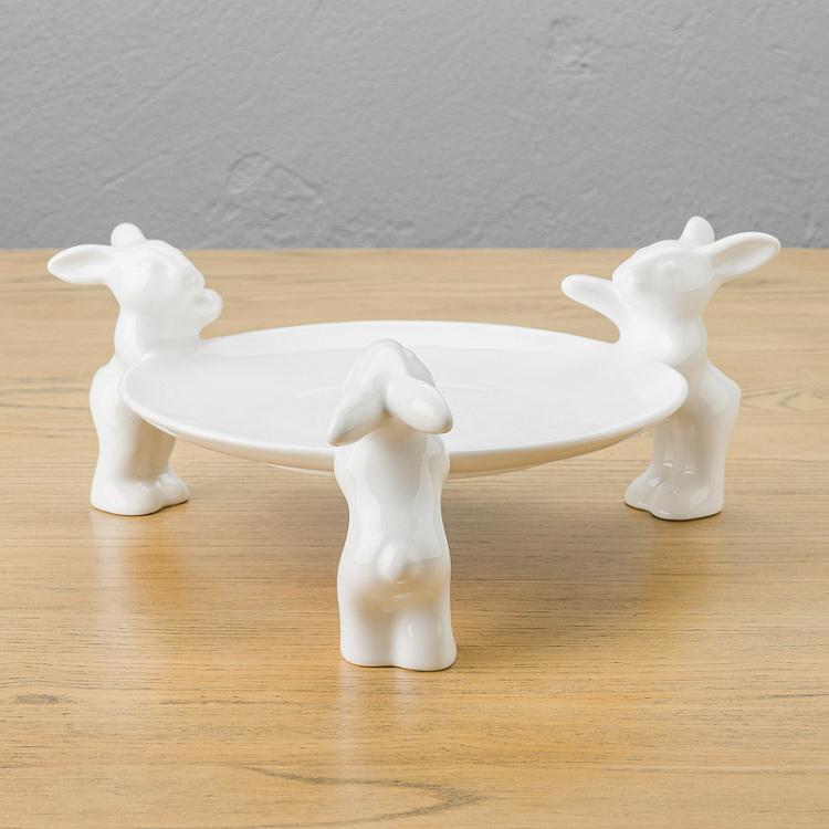 Сервировочная подставка-тортовница Кролики-воришки Plate For Sweets Rabbits Thieves