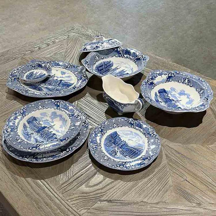 Винтажная суповая тарелка Старый Лондон Vintage Soup Plate Old London